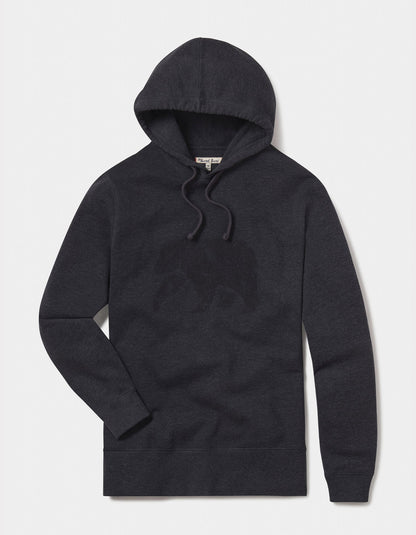 Clay Fleece Collegiate Hoodie in Charcoal