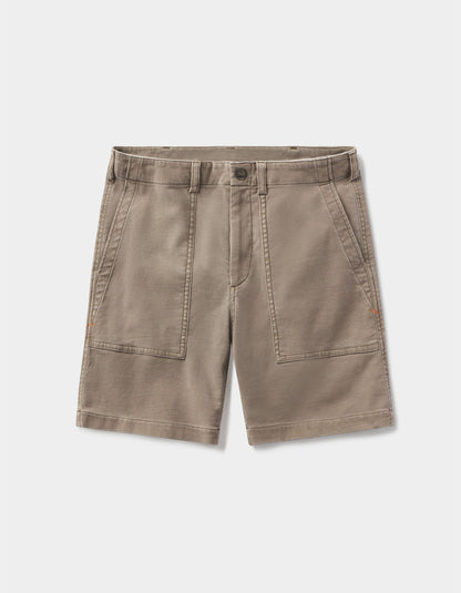 Comfort Terry Utility Short in Taupe