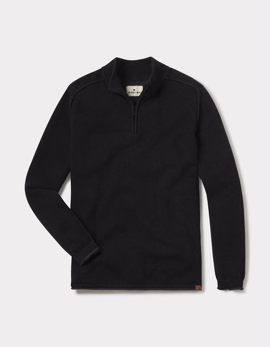 Jimmy Quarter Zip in Black