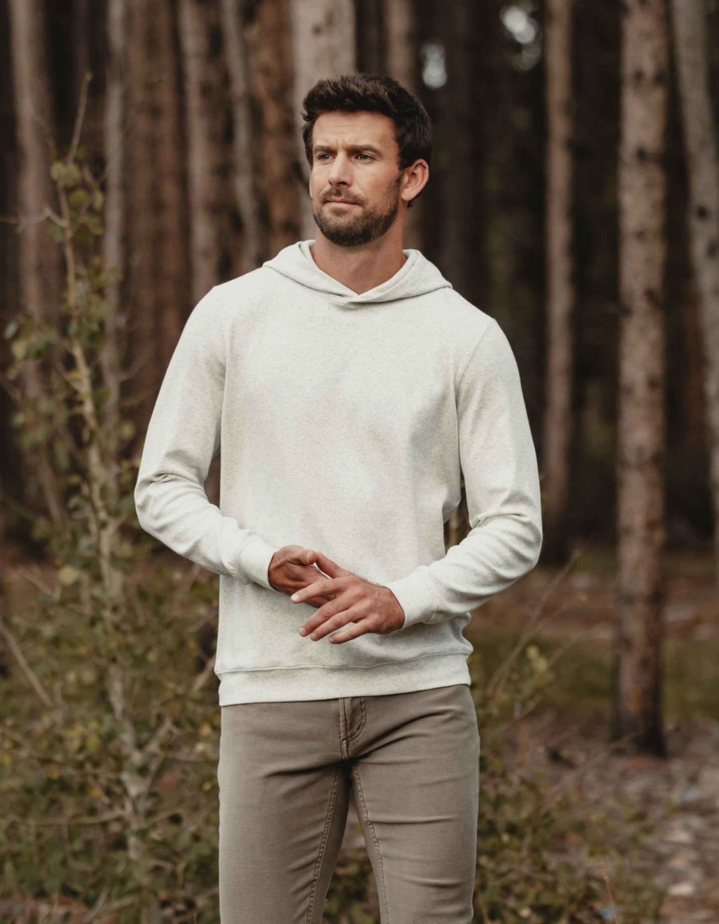 Puremeso Essential Hoodie in Stone