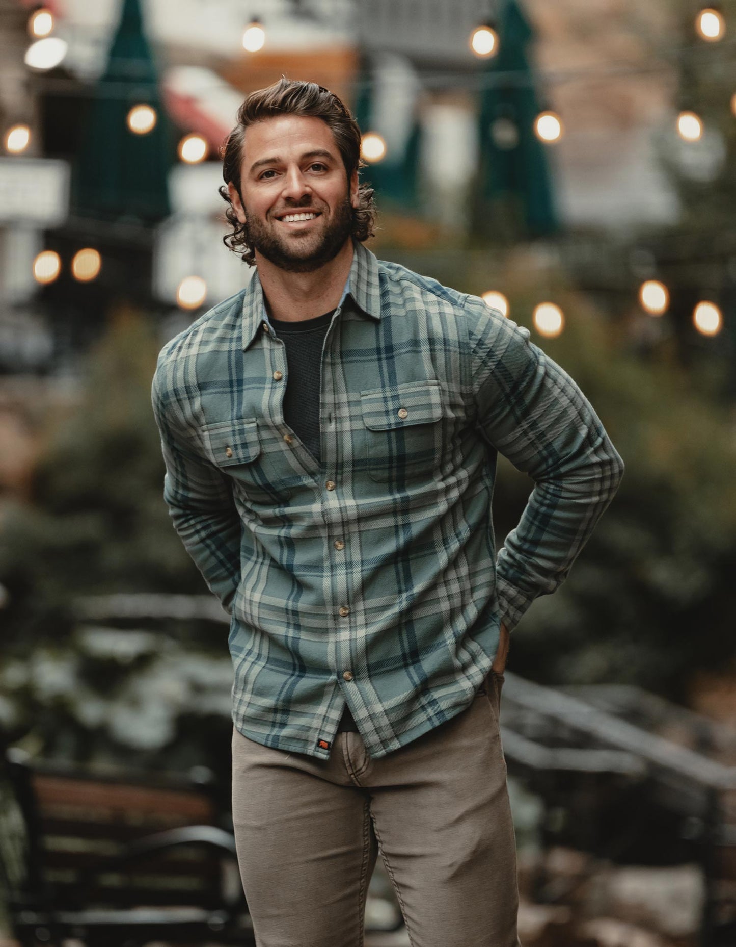 Mountain Overshirt in Juniper Plaid