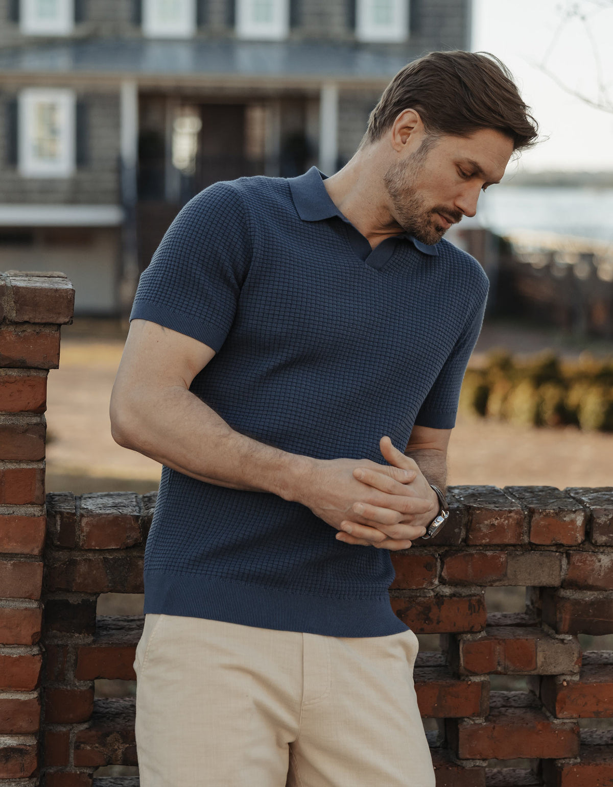 Waffle Stitch Polo – The Normal Brand