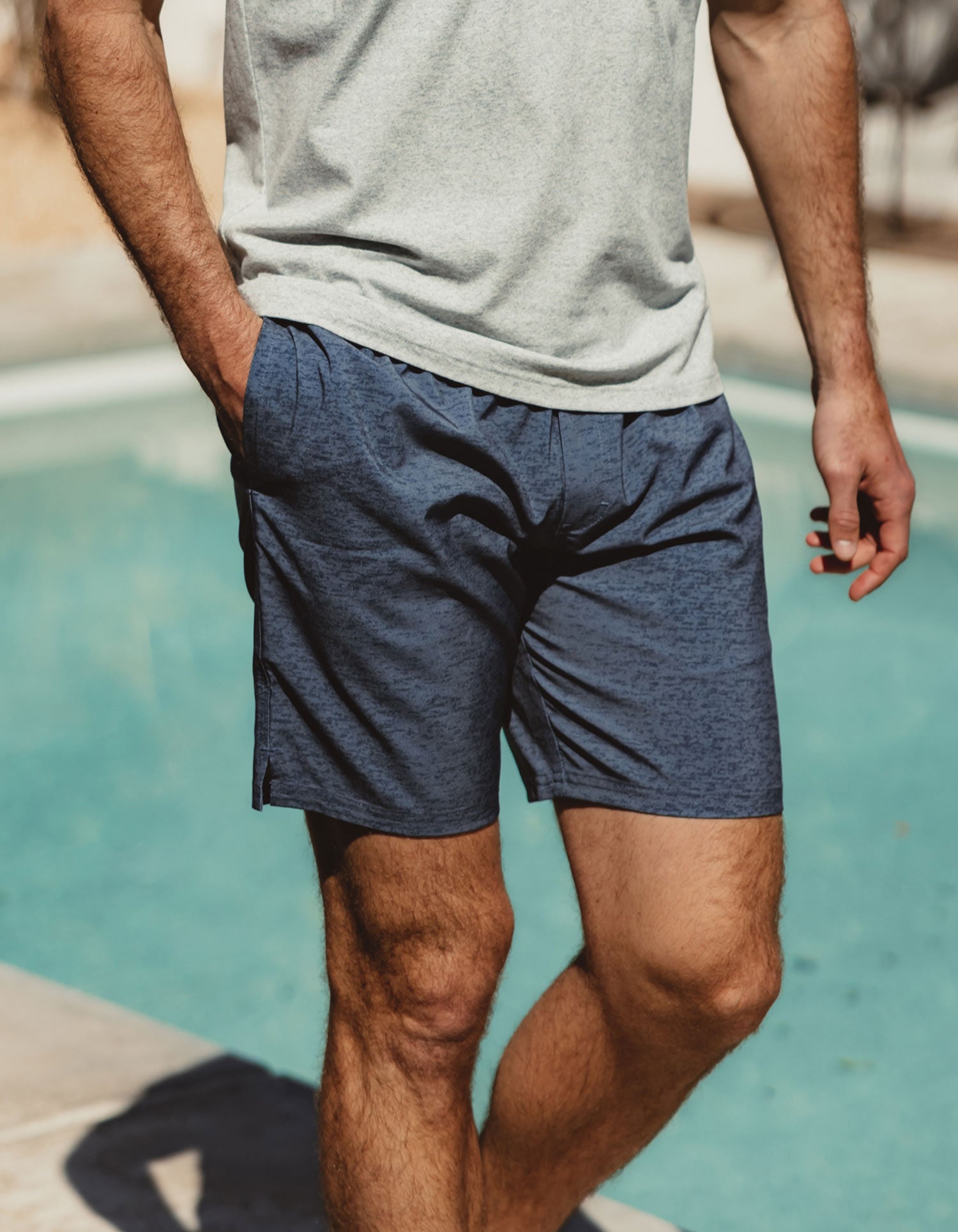 Heathered Hybrid Short