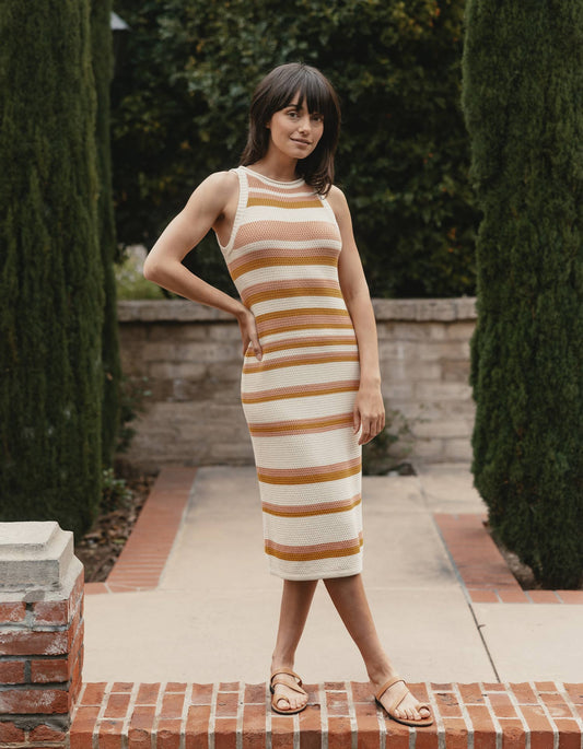 Wanderlust Dress in Sundown Stripe