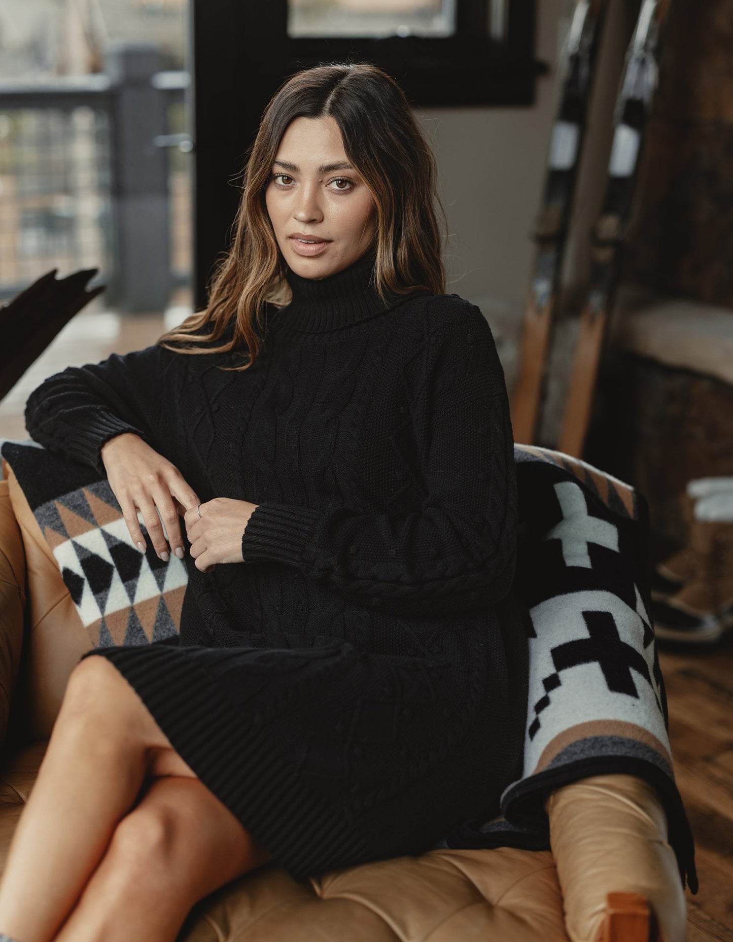 Rosa Sweater Dress in Black