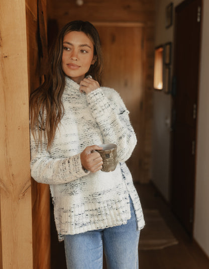 Nora Novelty Knit Sweater in Cream Multi