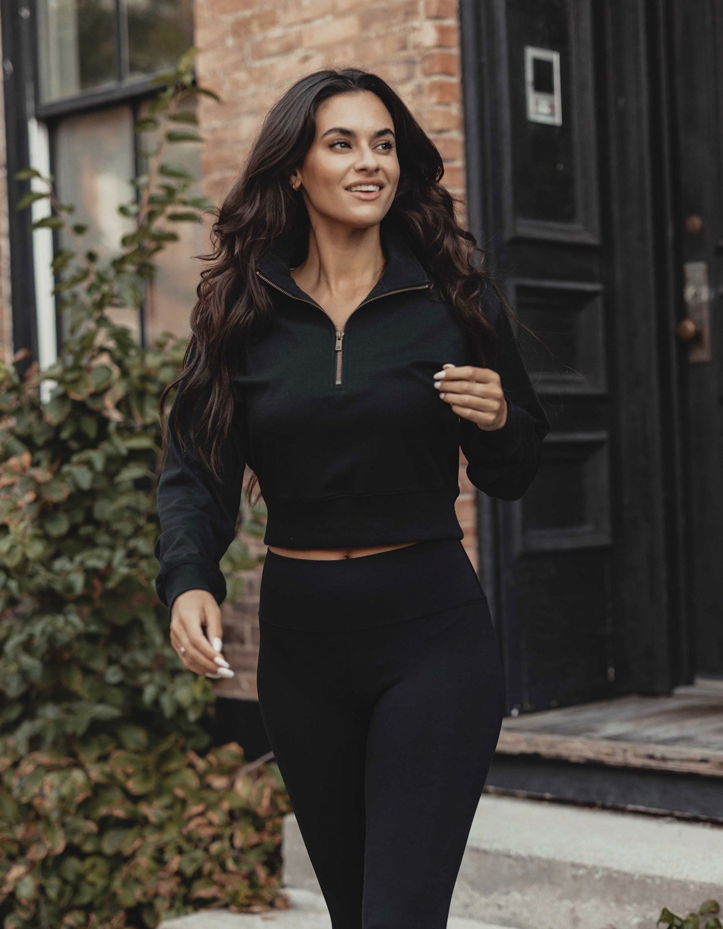 Puremeso Skimmer Half Zip in Black