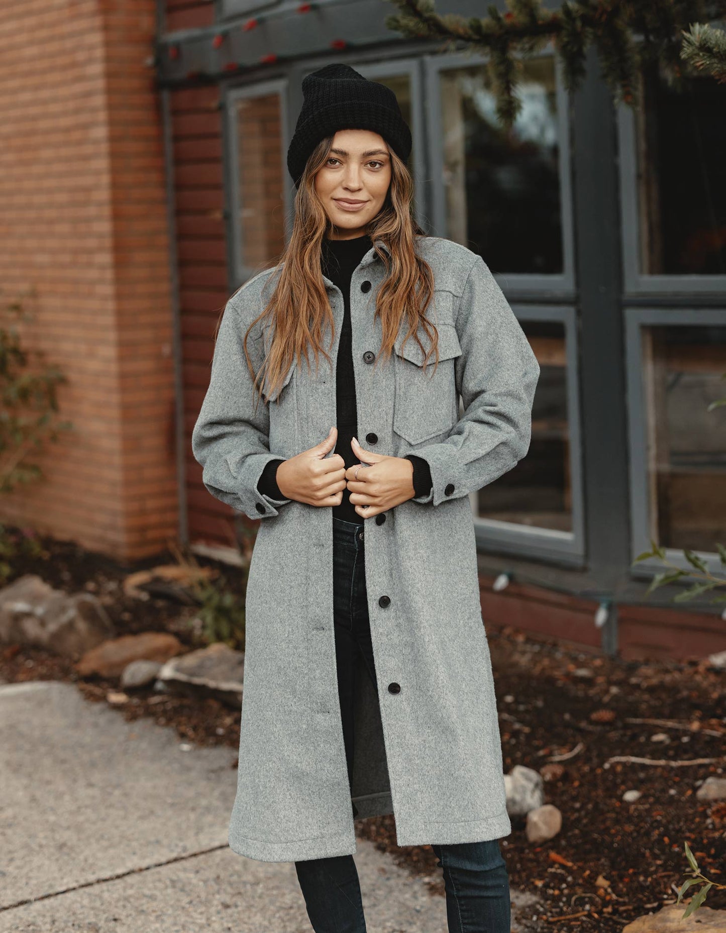 Toni Duster Jacket in Grey