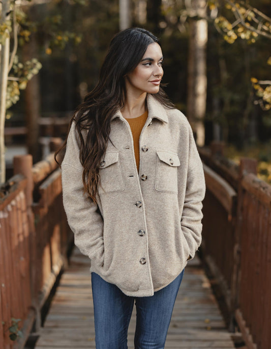 Logan Ski Lodge Jacket in Oatmeal