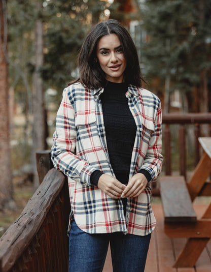 Women's Mountain Overshirt in Apres Plaid