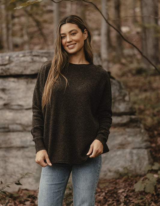 Marianna Crewneck Sweater in Umber