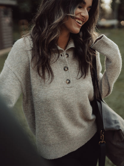 Marianna Popover Sweater in Oatmeal