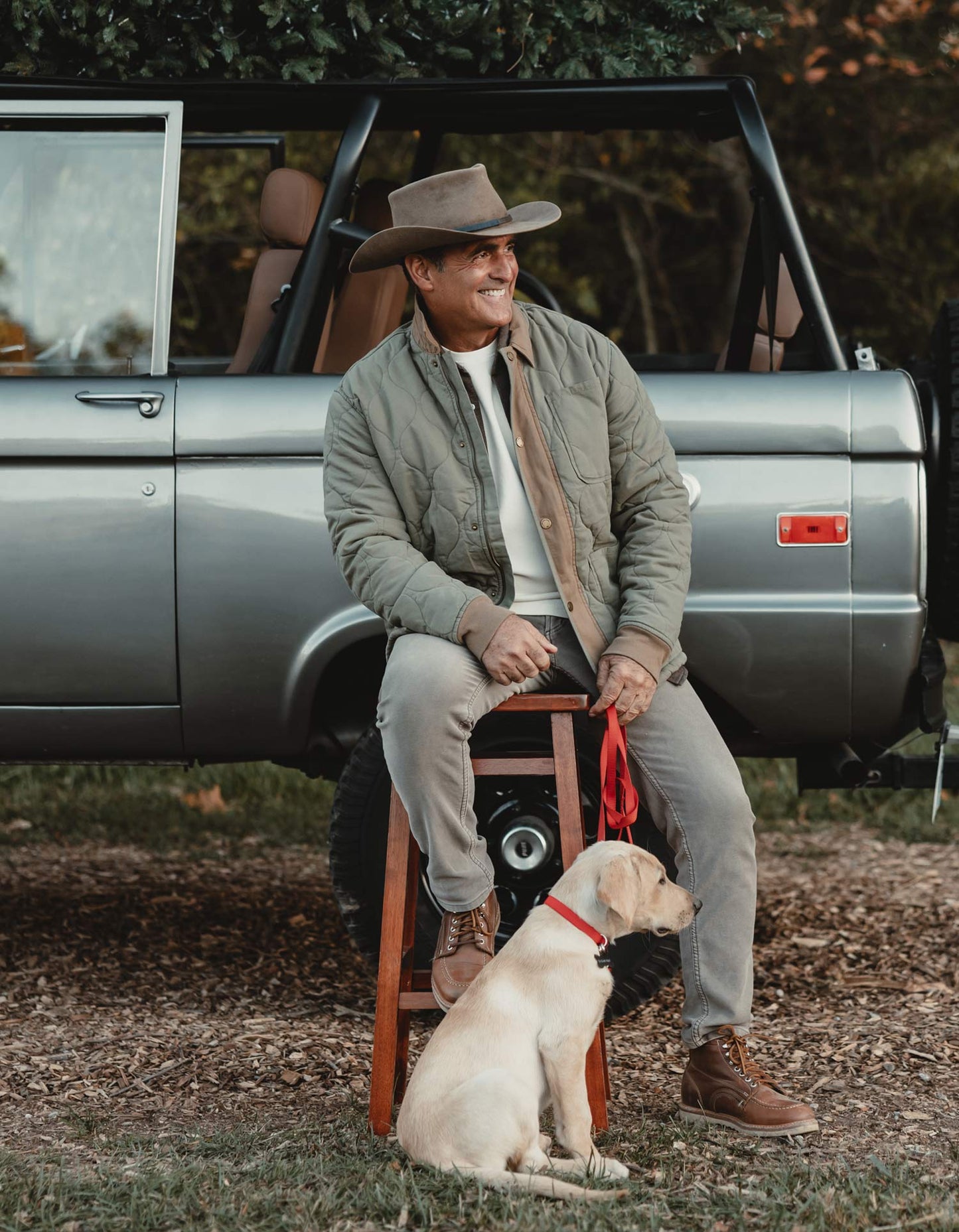 James Canvas Liner Jacket in Moss/Cedar