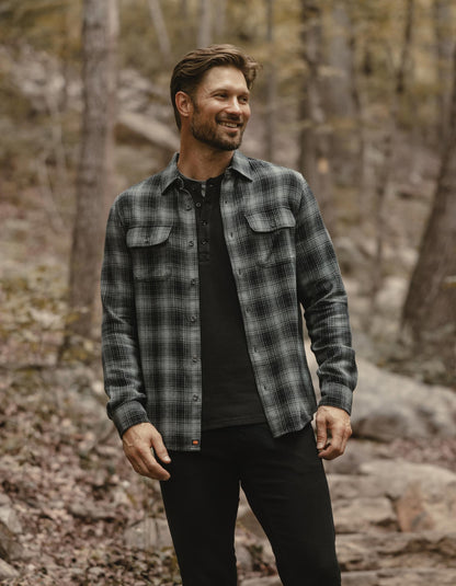 Mountain Overshirt in Eucalyptus Plaid