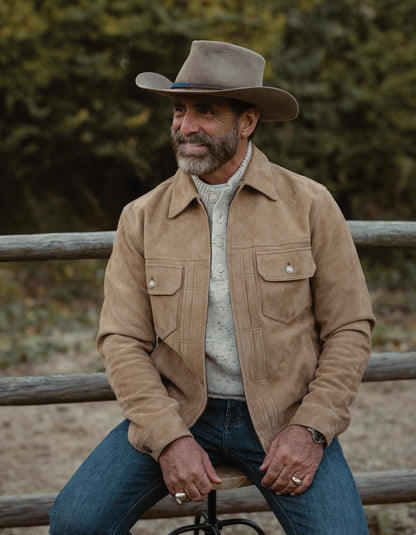 Anthony Suede Type 2 Trucker in Toasted Chestnut
