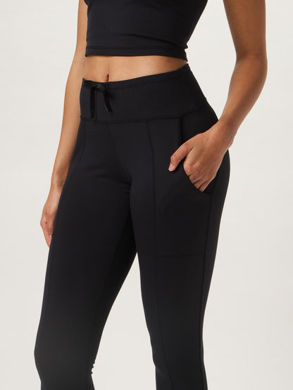 Drawcord Legging in Black