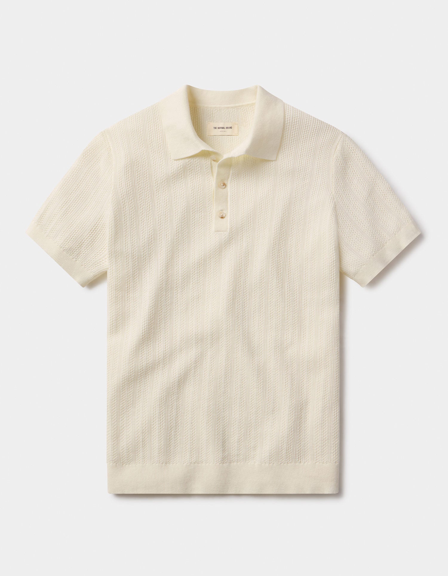 Robles Textured Knit Polo in Ivory – The Normal Brand