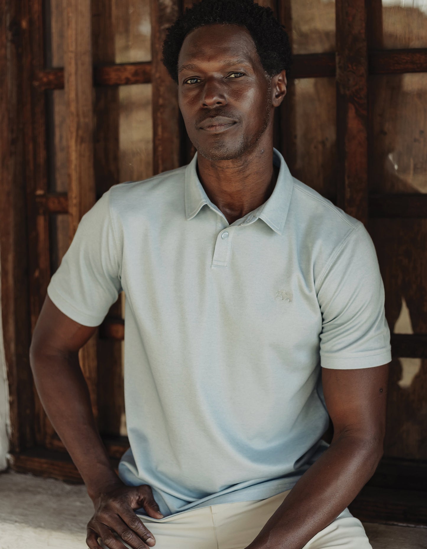 Performance Pique Polo in Sea Glass