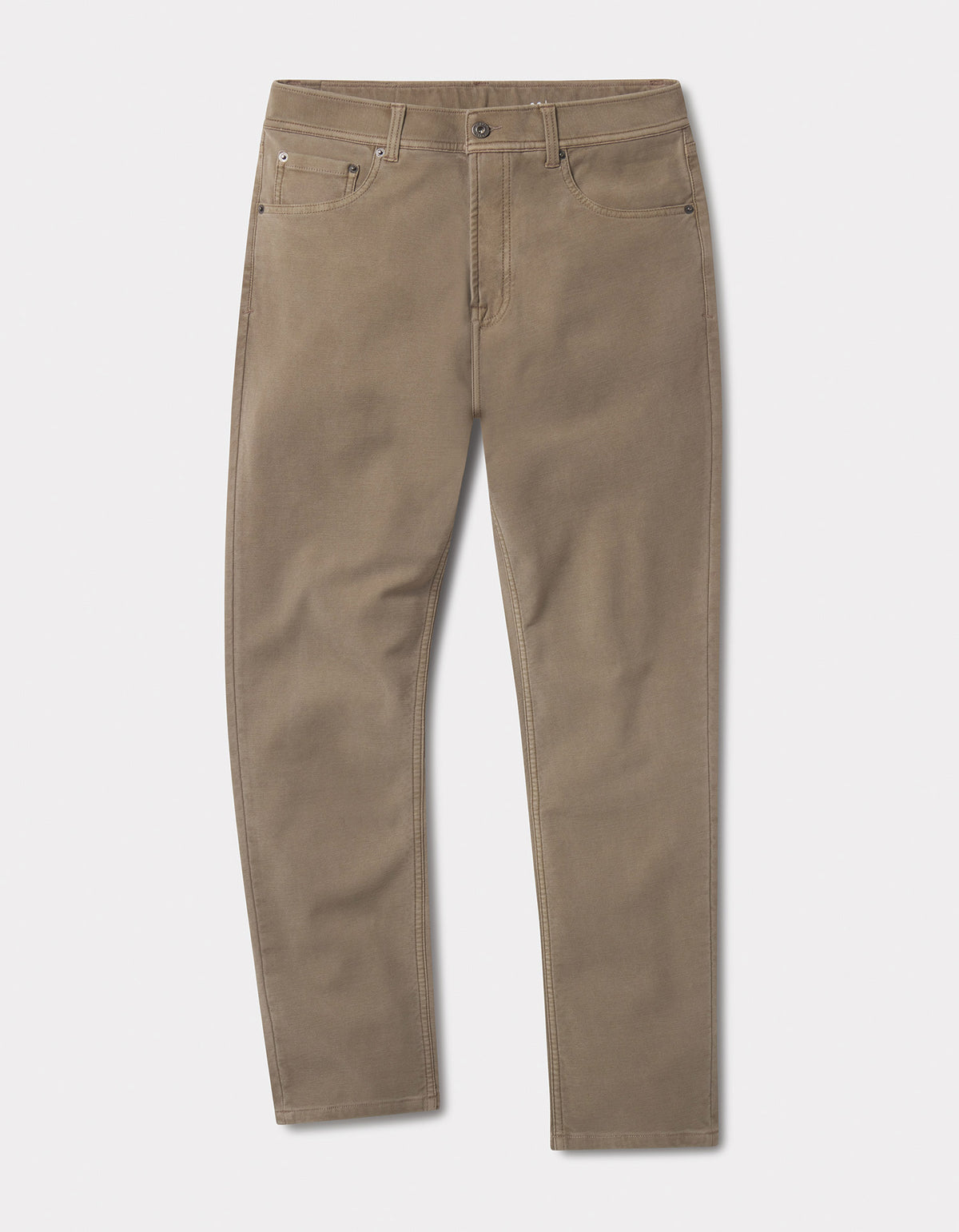 Comfort Terry Straight Pant in Taupe