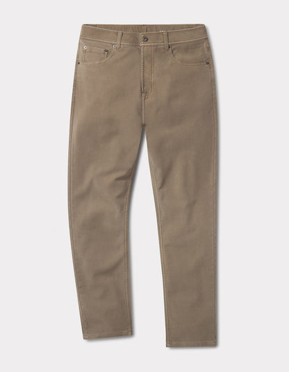 Comfort Terry Straight Pant in Taupe