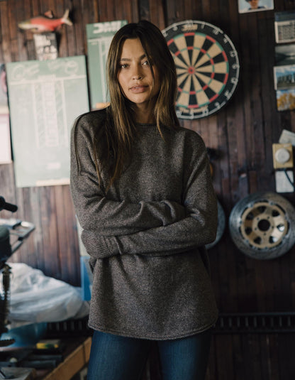 Marianna Crewneck Sweater in Chestnut