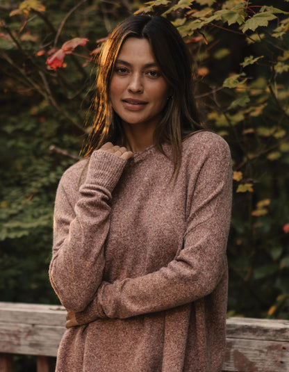 Marianna Crewneck Sweater in Mineral Red