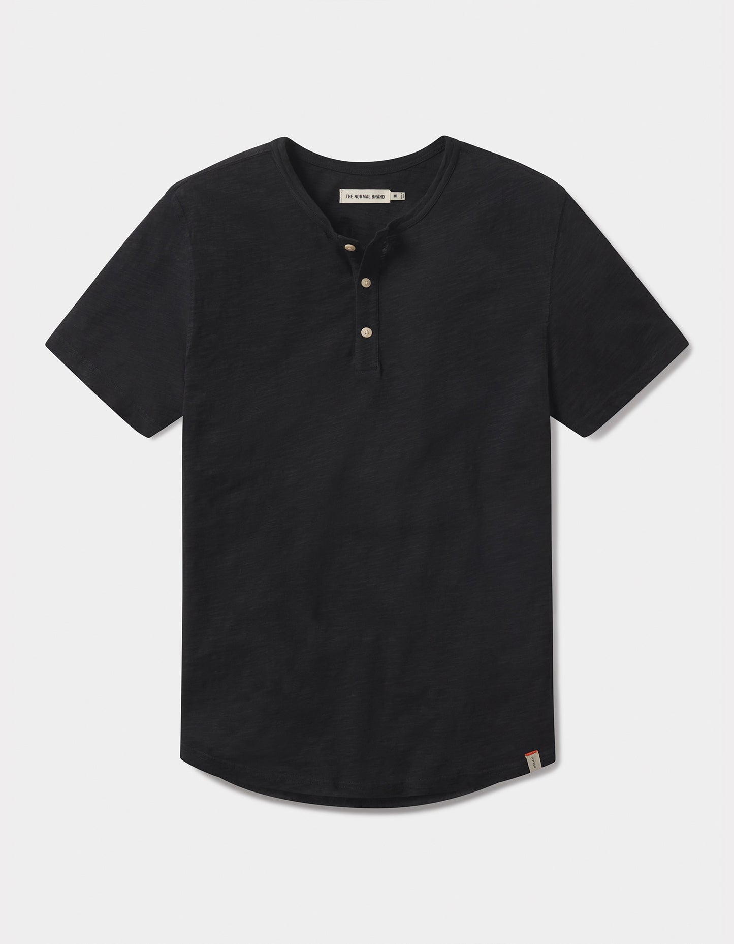 Vintage Slub Henley in Black