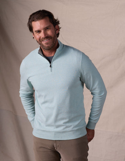 Puremeso Weekend Quarter Zip in Mint