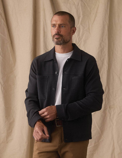 Comfort Terry All Day Jacket in Navy