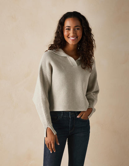 Wendy Polo Sweater in Oatmeal