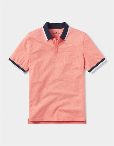 Active Puremeso Tipped Polo in Canyon Sunset Laydown