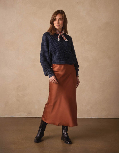 Apres Chevron Sweater in Washed Indigo