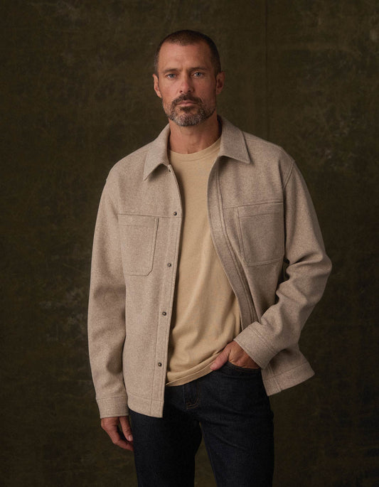 Felted Comfort Knit Jacket in Oat