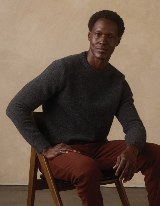 Homebound Crewneck Sweater in Charcoal