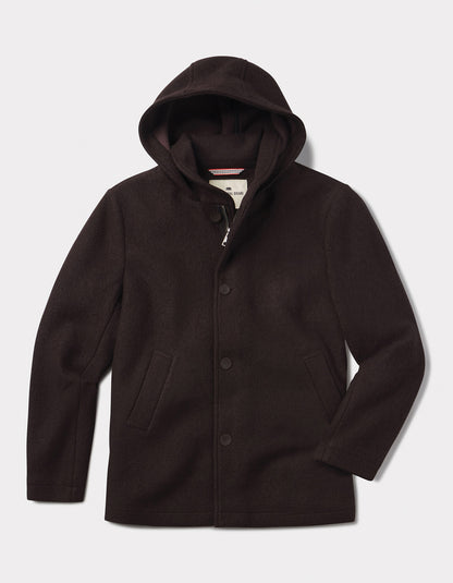 Balboa City Peacoat in Midnight Brown