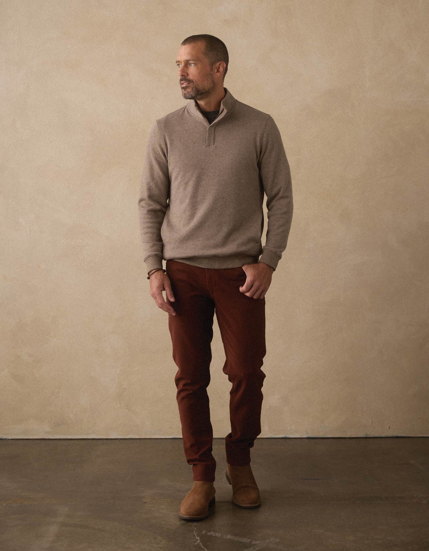 Comfort Terry Pant in Spiced Brandy