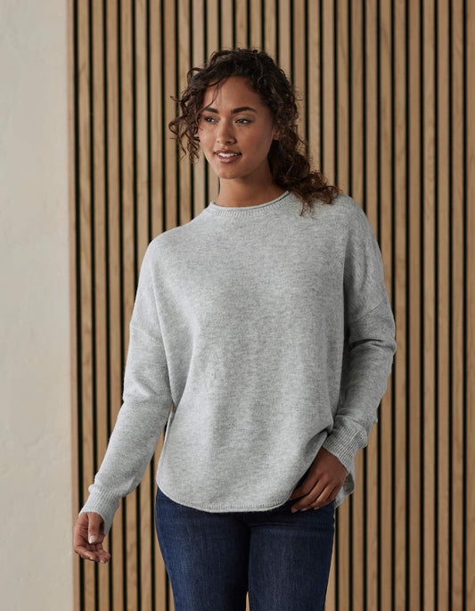 Marianna Crewneck Sweater in Grey