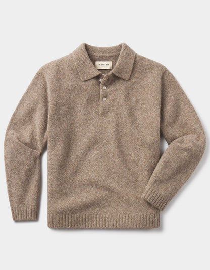 Homebound Polo Sweater in Toasted Chestnut