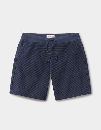 Robles Birdseye Knit Short in Denim/Dark Navy