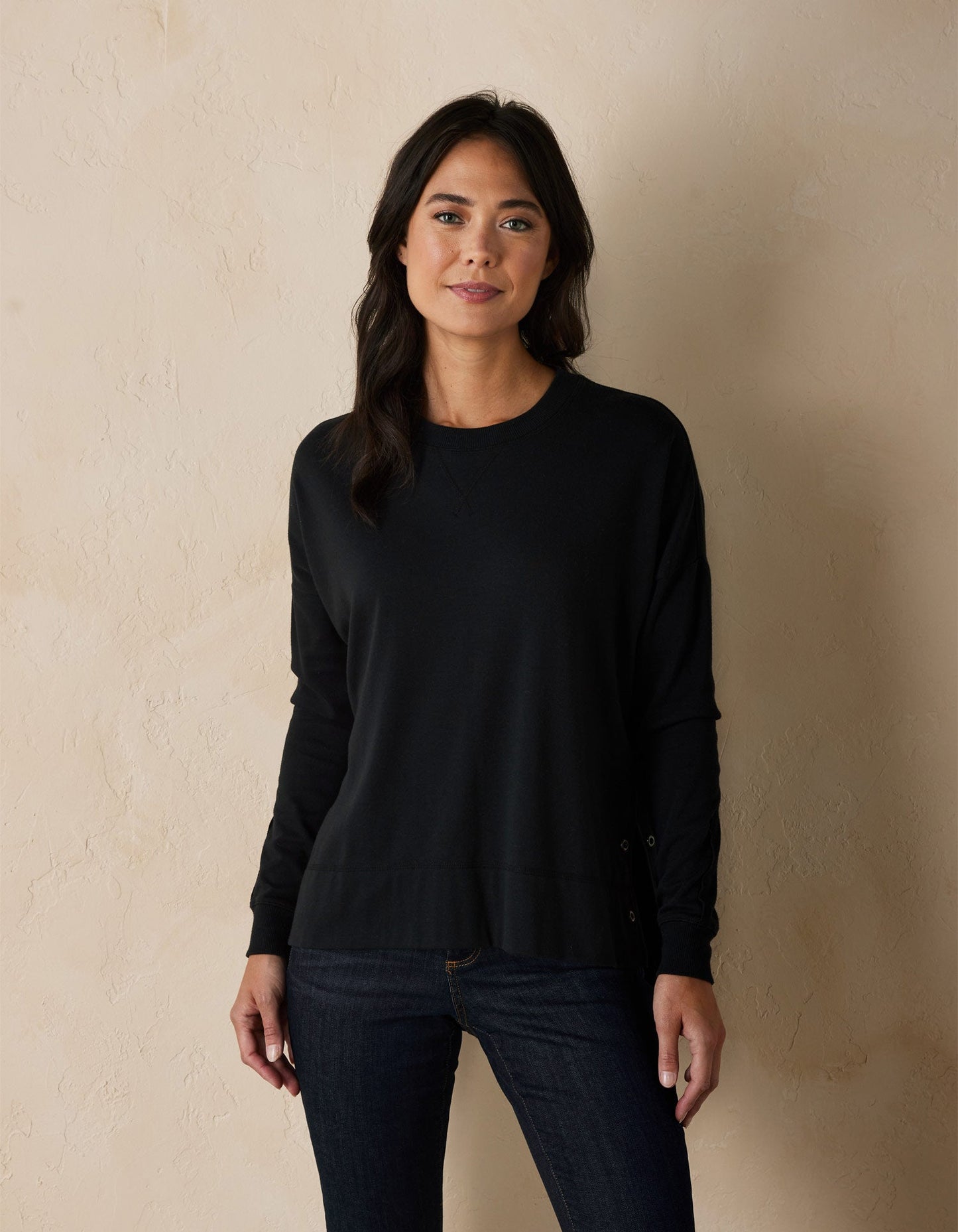 Puremeso Split Side Overshirt in Black