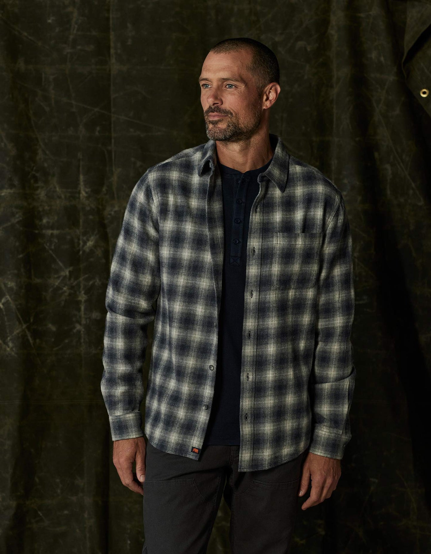 Louis Heavyweight Flannel Overshirt in Carbon Plaid