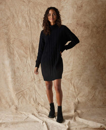 Rosa Sweater Dress: Black