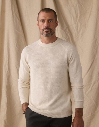 COOLMAX® Textured Crewneck Sweater