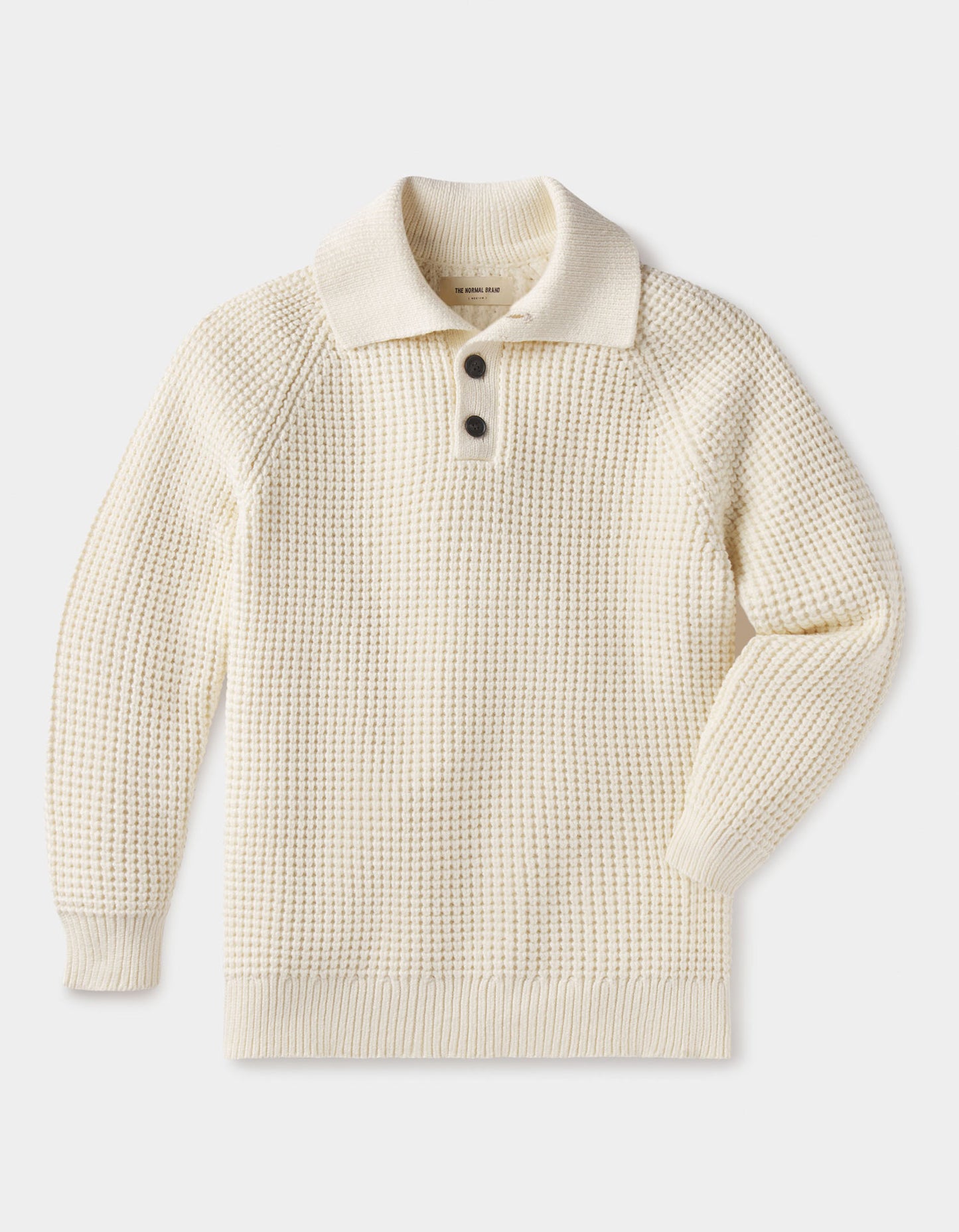 Waffle Sweater Popover in Ivory