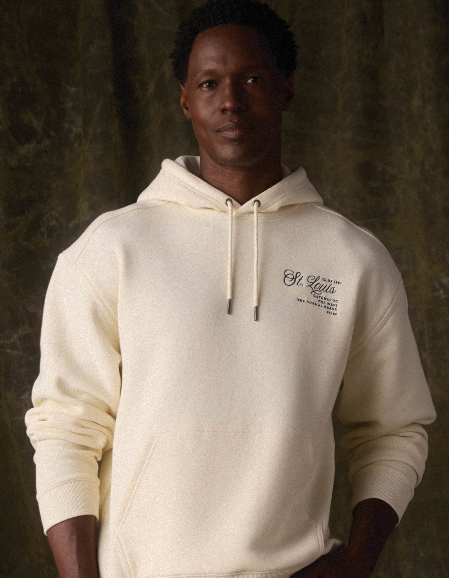 Normal Fleece Graphic Hoodie in Ivory