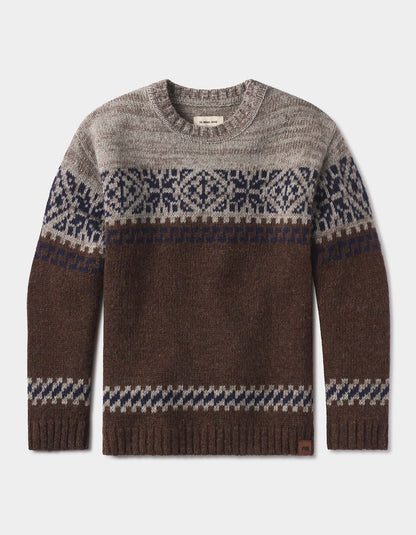 Fair Isle Crew in Brown Multi