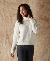 Monterosa Turtleneck Sweater: Cream