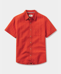 Freshwater Short Sleeve Button Up Shirt: Oasis Cayenne