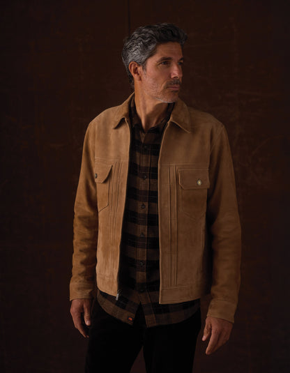 Anthony Suede Type 2 Trucker in Toasted Chestnut