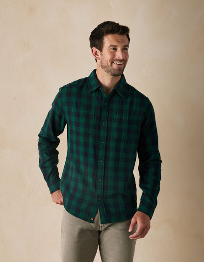 Jackson Lightweight Flannel in Green Check